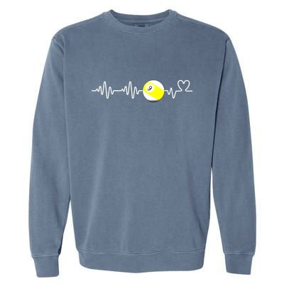 Funny Heartbeat Billiard Nine Ball Funny 9ball Player Gift Garment-Dyed Sweatshirt