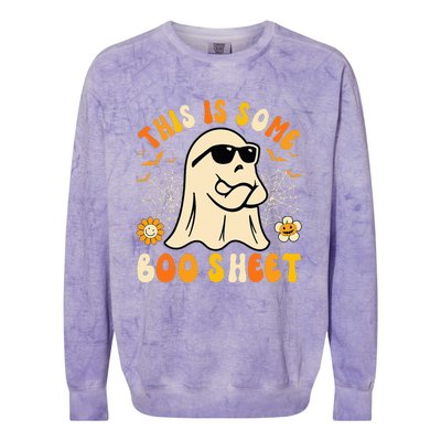 Funny Halloween Boo Ghost Costume This Is Some Boo Sheet Colorblast Crewneck Sweatshirt