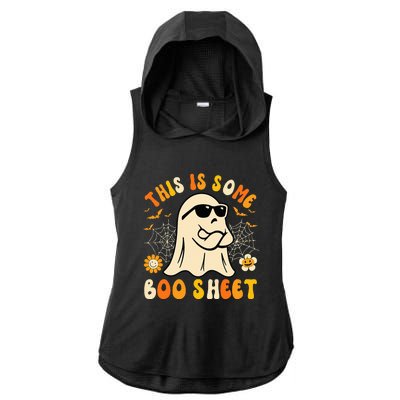 Funny Halloween Boo Ghost Costume This Is Some Boo Sheet Ladies PosiCharge Tri-Blend Wicking Draft Hoodie Tank