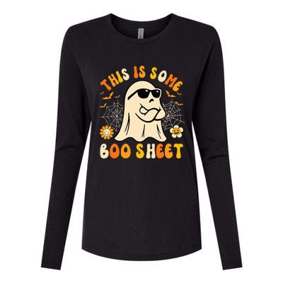 Funny Halloween Boo Ghost Costume This Is Some Boo Sheet Womens Cotton Relaxed Long Sleeve T-Shirt