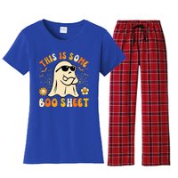 Funny Halloween Boo Ghost Costume This Is Some Boo Sheet Women's Flannel Pajama Set