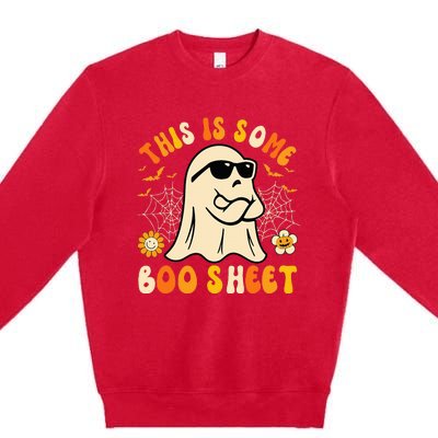 Funny Halloween Boo Ghost Costume This Is Some Boo Sheet Premium Crewneck Sweatshirt