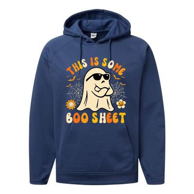 Funny Halloween Boo Ghost Costume This Is Some Boo Sheet Performance Fleece Hoodie