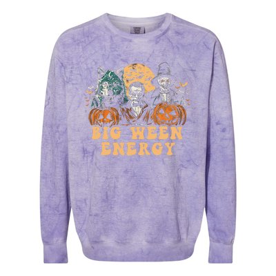 Funny Halloween Big Ween Energy Colorblast Crewneck Sweatshirt