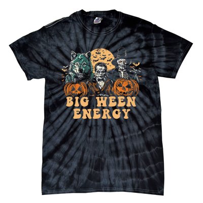 Funny Halloween Big Ween Energy Tie-Dye T-Shirt