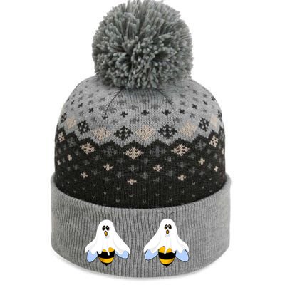 Funny Halloween Boo Bees Ladies Gift The Baniff Cuffed Pom Beanie