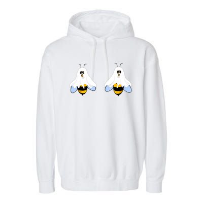 Funny Halloween Boo Bees Ladies Gift Garment-Dyed Fleece Hoodie