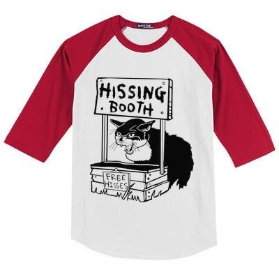 Funny Hissing Booth Kitten Kitty Cat Furmom Furdad Women Kids Colorblock Raglan Jersey