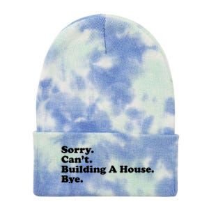 Funny Home Builder Carpenter Contractor Construction Gift Funny Gift Tie Dye 12in Knit Beanie