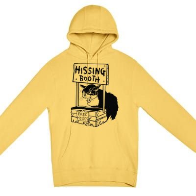 Funny Hissing Booth Kitten Kitty Cat Furmom Furdad Premium Pullover Hoodie