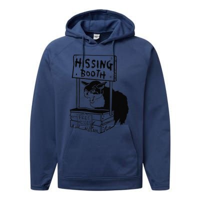 Funny Hissing Booth Kitten Kitty Cat Furmom Furdad Performance Fleece Hoodie