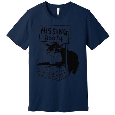 Funny Hissing Booth Kitten Kitty Cat Furmom Furdad Premium T-Shirt