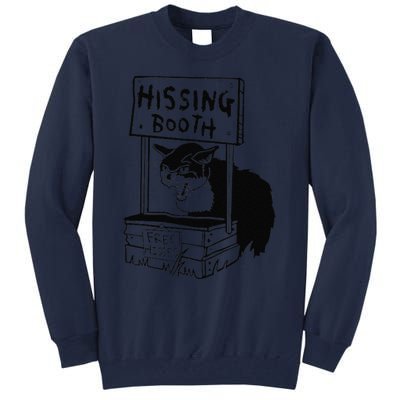 Funny Hissing Booth Kitten Kitty Cat Furmom Furdad Tall Sweatshirt