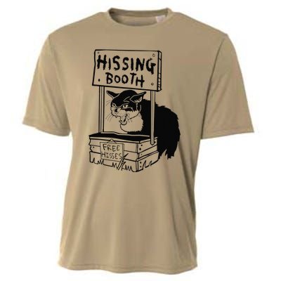 Funny Hissing Booth Kitten Kitty Cat Furmom Furdad Cooling Performance Crew T-Shirt