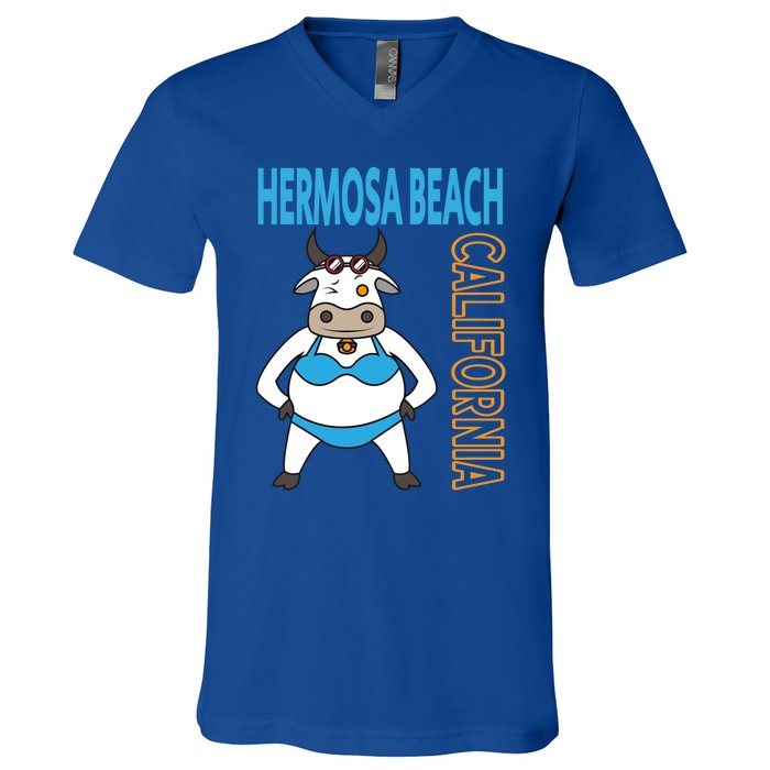 Funny Hermosa Beach Vacation Family Trip Meaningful Gift V-Neck T-Shirt