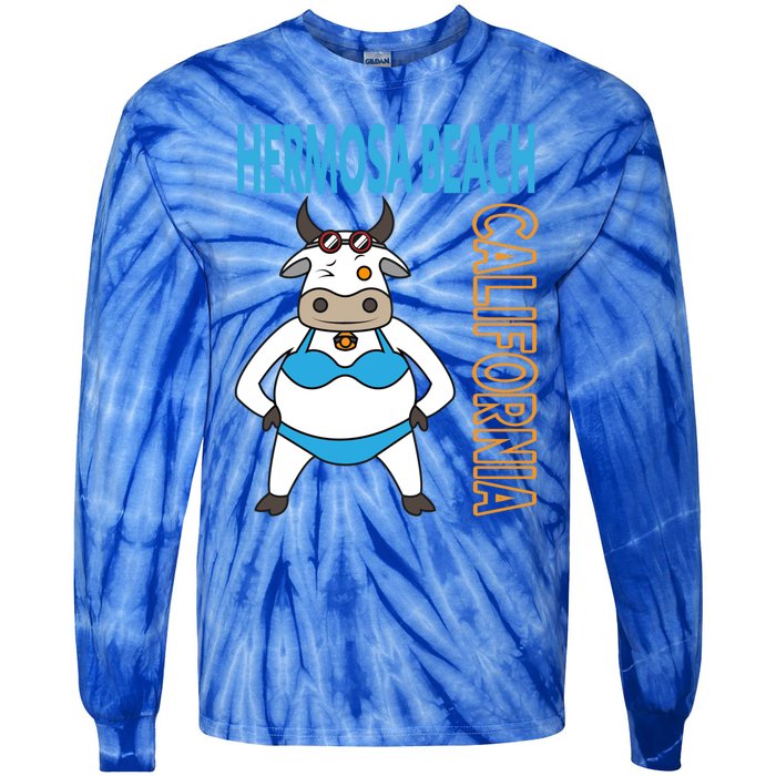 Funny Hermosa Beach Vacation Family Trip Meaningful Gift Tie-Dye Long Sleeve Shirt