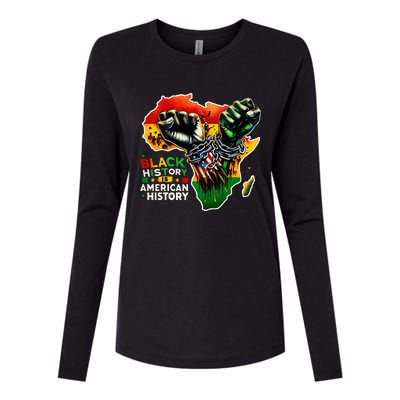 Fist Hands Black History Black History Womens Cotton Relaxed Long Sleeve T-Shirt