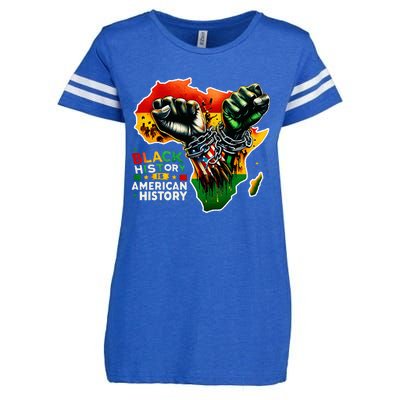 Fist Hands Black History Black History Enza Ladies Jersey Football T-Shirt