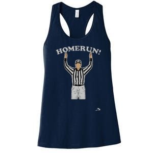 Funny HomeRun Baseball Football Women's Racerback Tank