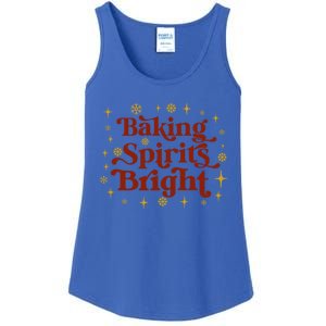 Funny Holiday Baker Baking Spirits Bright Christmas Meaningful Gift Ladies Essential Tank