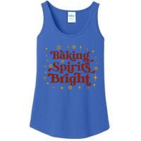 Funny Holiday Baker Baking Spirits Bright Christmas Meaningful Gift Ladies Essential Tank