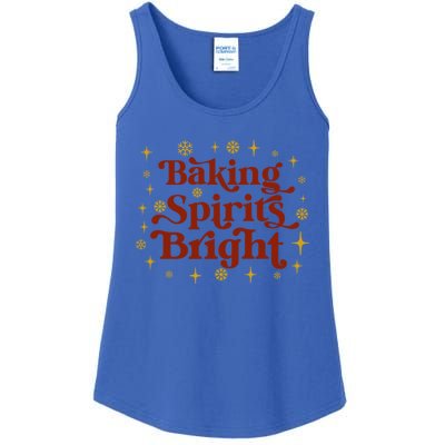 Funny Holiday Baker Baking Spirits Bright Christmas Meaningful Gift Ladies Essential Tank