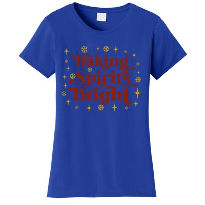 Funny Holiday Baker Baking Spirits Bright Christmas Meaningful Gift Women's T-Shirt