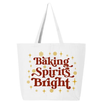 Funny Holiday Baker Baking Spirits Bright Christmas Meaningful Gift 25L Jumbo Tote