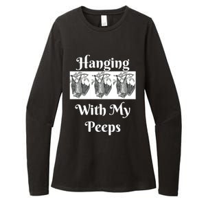 Funny Halloween Bats Hanging With My Peeps Tee Meaningful Gift Womens CVC Long Sleeve Shirt