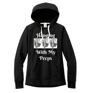 Funny Halloween Bats Hanging With My Peeps Tee Meaningful Gift Women's Fleece Hoodie