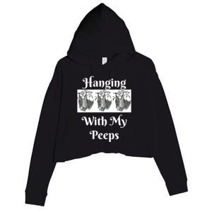 Funny Halloween Bats Hanging With My Peeps Tee Meaningful Gift Crop Fleece Hoodie