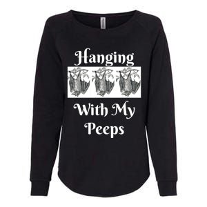 Funny Halloween Bats Hanging With My Peeps Tee Meaningful Gift Womens California Wash Sweatshirt