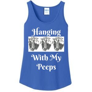 Funny Halloween Bats Hanging With My Peeps Tee Meaningful Gift Ladies Essential Tank