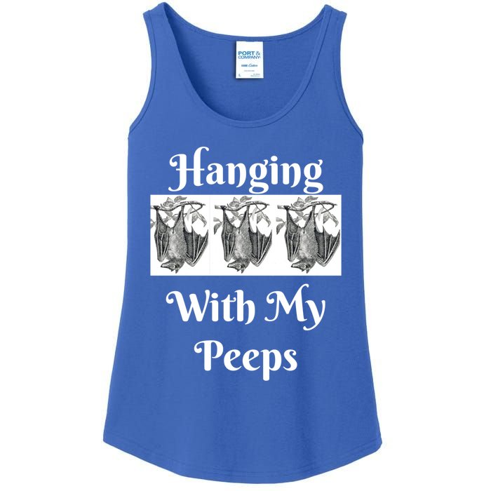 Funny Halloween Bats Hanging With My Peeps Tee Meaningful Gift Ladies Essential Tank