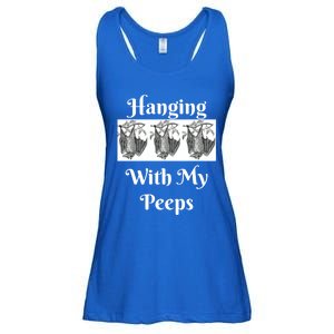 Funny Halloween Bats Hanging With My Peeps Tee Meaningful Gift Ladies Essential Flowy Tank