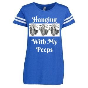 Funny Halloween Bats Hanging With My Peeps Tee Meaningful Gift Enza Ladies Jersey Football T-Shirt