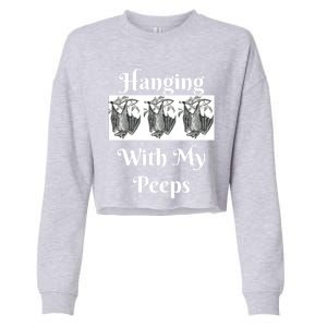 Funny Halloween Bats Hanging With My Peeps Tee Meaningful Gift Cropped Pullover Crew