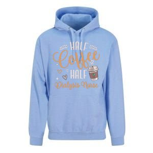 Funny Half Coffee Half Dialysis Nurse Meaningful Gift Unisex Surf Hoodie