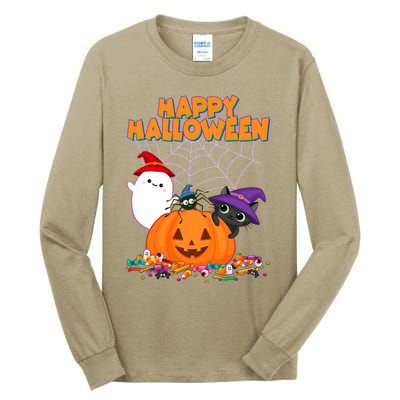 Funny Halloween, Cute Halloween, Cute Happy Halloween Friends Tall Long Sleeve T-Shirt