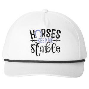 Funny Horse Cute Gift Horses Keep Me Stable Gift Snapback Five-Panel Rope Hat