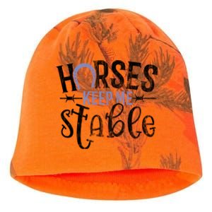 Funny Horse Cute Gift Horses Keep Me Stable Gift Kati - Camo Knit Beanie