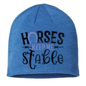 Funny Horse Cute Gift Horses Keep Me Stable Gift Sustainable Beanie