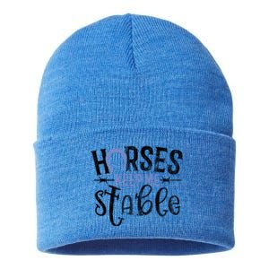 Funny Horse Cute Gift Horses Keep Me Stable Gift Sustainable Knit Beanie