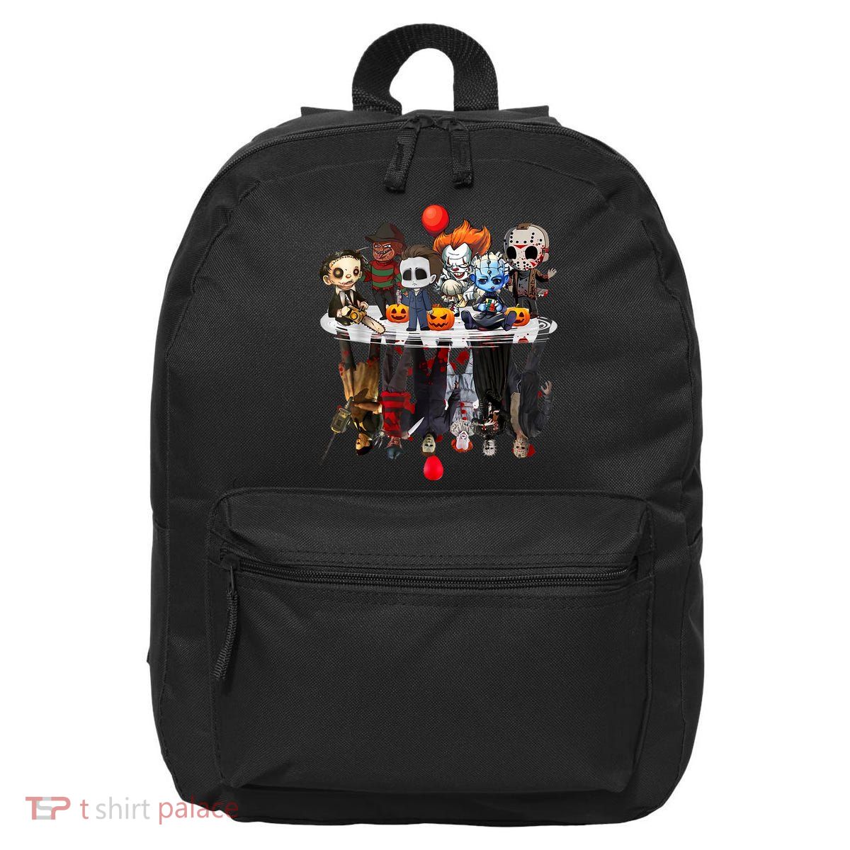 Funny Halloween, Cute Halloween, Cute Horror Movie Chibi Character Water Reflect 16 in Basic Backpack