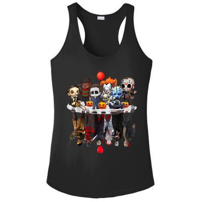 Funny Halloween, Cute Halloween, Cute Horror Movie Chibi Character Water Reflect Ladies PosiCharge Competitor Racerback Tank