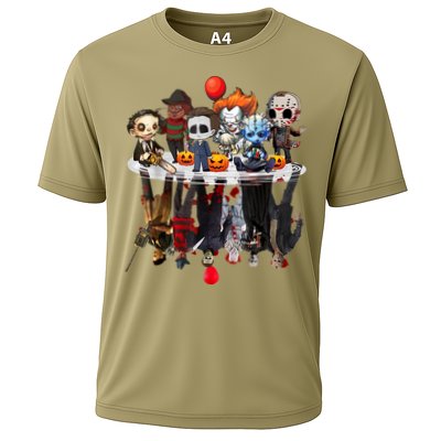Funny Halloween, Cute Halloween, Cute Horror Movie Chibi Character Water Reflect Performance Shirt