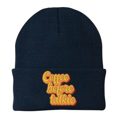 Funny Humor Coffee Before Talkie Knit Cap Winter Beanie