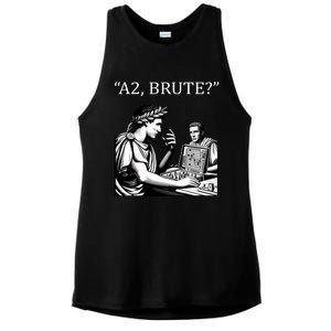 Funny History Caesar And Brutus Board Game Meme Ladies PosiCharge Tri-Blend Wicking Tank