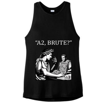 Funny History Caesar And Brutus Board Game Meme Ladies PosiCharge Tri-Blend Wicking Tank