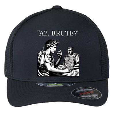 Funny History Caesar And Brutus Board Game Meme Flexfit Unipanel Trucker Cap